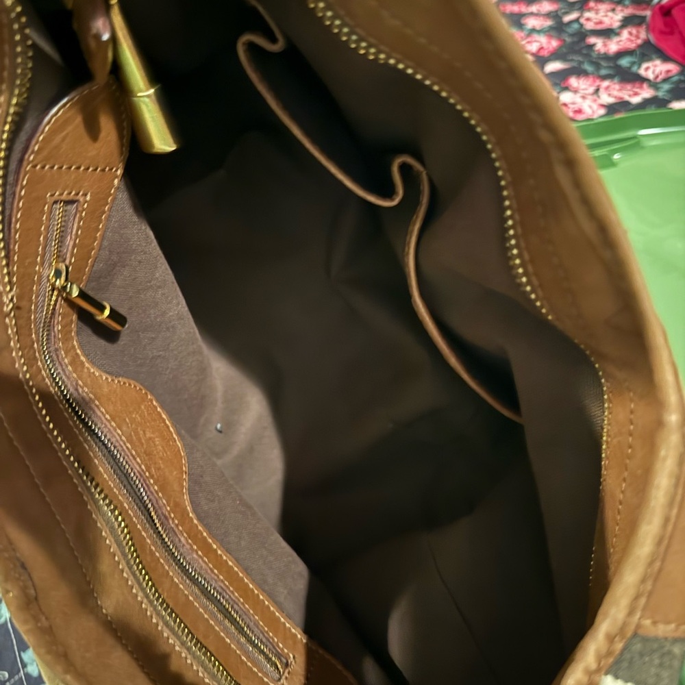 Burberry Tan and Brown Shoulder Bag with Iconic Check Pattern - Picture 13 of 16